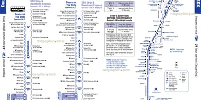 Двойка маршруту Лас-Вегасе карте