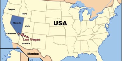 Лас-Вегас на карте США